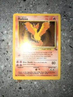 Pokemon TCG Cards Moltres 12/62 Fossil Holo Rare NM - Image 3