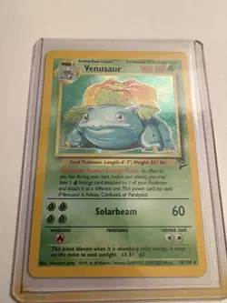 Venusaur 18/130 Holo Rare Pokemon Base Set 2 MP Pokemon TCG - Image 1
