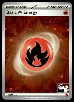 2025 Stamped Prize Pack Series 7 Basic Fire Energy #SVE 010 Near Mint Holo - Image 1