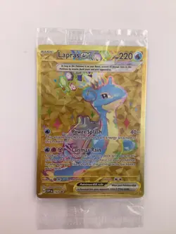 Pokemon TCG Lapras ex SVP 164 Terapagos UPC Gold Promo Exclusive SEALED NM - Image 1