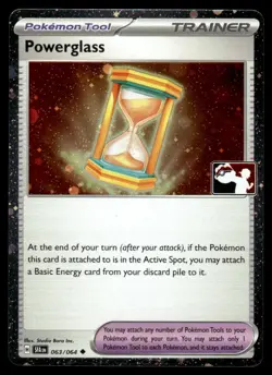 2025 Pokemon Stamped Prize Pack Series 7 Powerglass #63 Near Mint Holo - Image 1