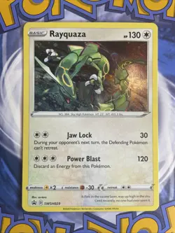 *SWIRL* Rayquaza SWSH029 Cosmos Holo Black Star Promo Pokemon Sword & Shield NM - Image 1