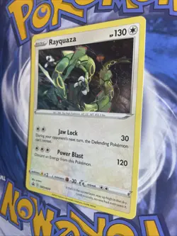 *SWIRL* Rayquaza SWSH029 Cosmos Holo Black Star Promo Pokemon Sword & Shield NM - Image 3