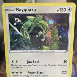 *SWIRL* Rayquaza SWSH029 Cosmos Holo Black Star Promo Pokemon Sword & Shield NM - Image 4