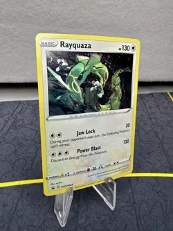 Rayquaza SWSH029 Cosmos Holo Swirl Pokemon TCG Black Star Promo - Image 3