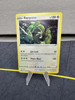 Rayquaza SWSH029 Swirl Cosmos Holo Black Star Promo Pokemon TCG - Image 1