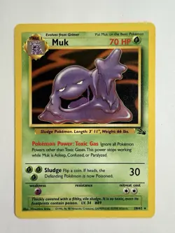 1999 Muk Fossil 28/62 Vintage Pokemon NM- Clean - Image 1
