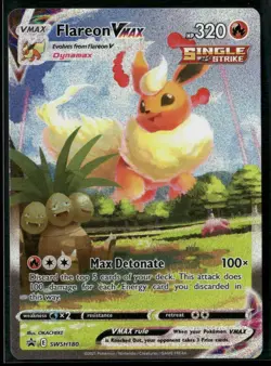 2021 Pokemon Flareon VMAX Sword & Shield Promo Holo SWSH180 - Image 1