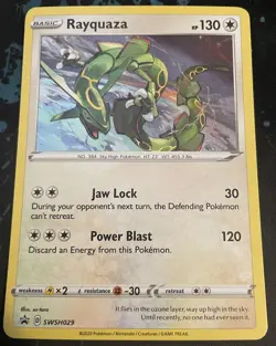 Rayquaza SWSH029 Holo Crown Zenith Pokemon W/ Holobleed And Swirl NM- - Image 3