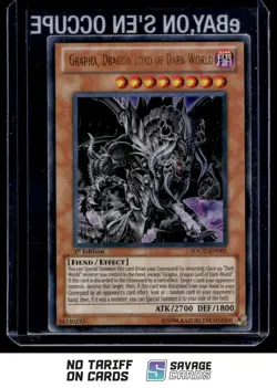 1996 YuGiOh 1st Edition Grapha Dragon Lord of Dark World #SDGU-EN001 - Image 1