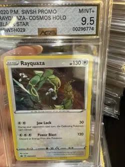 2020 Pokemon Rayquaza Cosmos Holo #SWSH29 Rebel Clash Promo W/Swirl - AGS 9.5 - Image 1