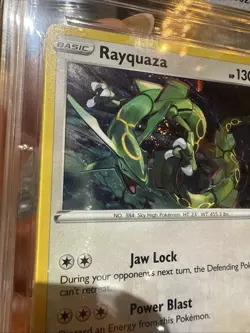 2020 Pokemon Rayquaza Cosmos Holo #SWSH29 Rebel Clash Promo W/Swirl - AGS 9.5 - Image 2