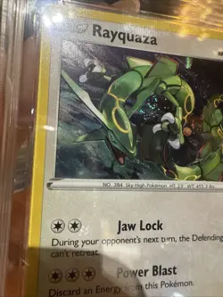 2020 Pokemon Rayquaza Cosmos Holo #SWSH29 Rebel Clash Promo W/Swirl - AGS 9.5 - Image 3