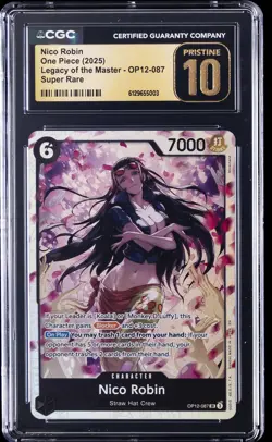 2025 ONE PIECE LEGACY OF THE MASTER SUPER RARE NICO ROBIN CGC 10 PRISTINE - Image 1