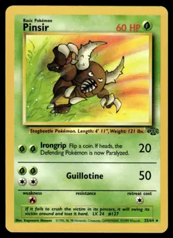 1999 Pokemon Classic - Jungle Pinsir #25 Light Play - Image 1