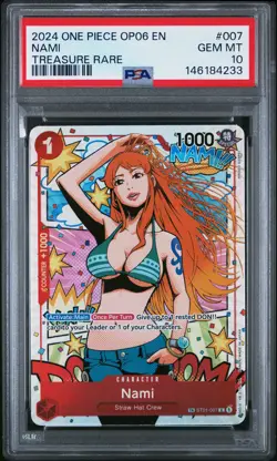 2024 ONE PIECE OP06-WINGS OF THE CAPTAIN TREASURE RARE #007 NAMI PSA 10 - Image 1