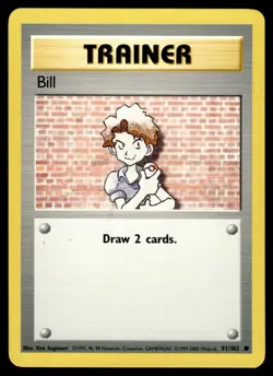 2000 Pokemon Base Set Bill #118 Light Play - Image 1