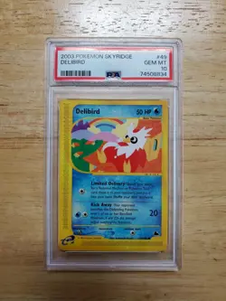 Pokemon PSA 10 GEM MINT 2003 Delibird 49/144 Skyridge Card - Image 1