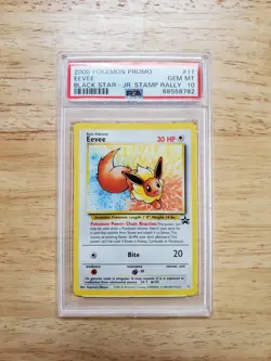 Pokemon PSA 10 GEM MINT 2000 Eevee Jr Stamp Rally Promo Gold Course Award Card - Image 1