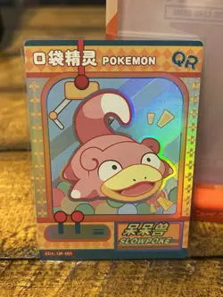 Slowpoke Eif Baby Pokemon Card KDJL-QR-005 Chinese Claw Machine Cards Elf Holo - Image 1
