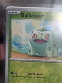 Pokemon TCG SV: 151 Bulbasaur Best Buy Stamped Promo Crimped/Miscut Error Card - Image 3