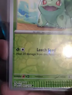 Pokemon TCG SV: 151 Bulbasaur Best Buy Stamped Promo Crimped/Miscut Error Card - Image 5