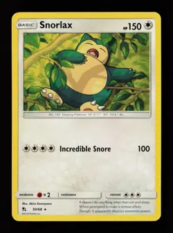 Snorlax 50/68 Rare Hidden Fates Pokemon Cards - Image 1