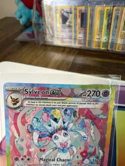 Pokemon TCG Sylveon EX 156/131 Prismatic Evolutions Illustration Holo Card NM - Image 5