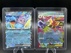 Pokemon Lapras EX 022/088 & Mega Starmie EX 021/088 Holo Card Lot (2) - Image 1