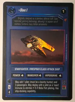 Decipher Star Wars CCG Cloud City Slave 1 Card Foil NM Condition - Image 1