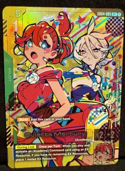 Gundam Card Game- Suletta Mercury (R+) - Phantom Aria (GD04) English NM - Image 1