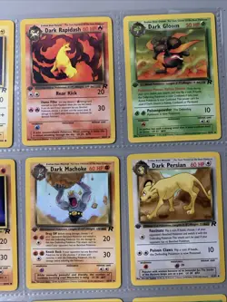 Pokemon TCG 1st Edition Team Rocket Set 9 Card Binder Page Lot WOTC VTG 2000 - Image 3
