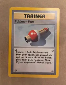 Pokemon TCG Pokemon Flute Base Set 86/102 Regular Unlimited Uncommon Card - Image 1