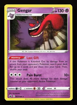 Gengar 057/198 Rare Chilling Reign Pokemon Card - Image 1