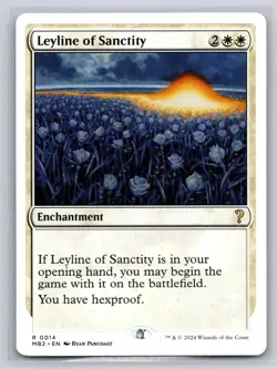 Leyline of Sanctity (White Border) 14 Mystery Booster 2 Magic: The Gathering NM - Image 1