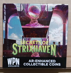 5 Magic The Gathering-Secrets Of Strixhaven AR Enhanced Collectible Promo Coins - Image 1