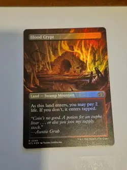 1x Blood Crypt (Borderless) Lorwyn Eclipsed Foil MTG - NM double sided 349 x1 - Image 2