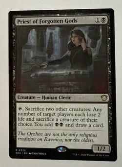x1 Priest of Forgotten Gods R MTG Commander: Secrets of Strixhaven M/NM, English - Image 1