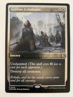 Sublime Exhalation *Etched Foil* Commander Masters 2023 MT/NM MTG CMM Comb Ship - Image 1