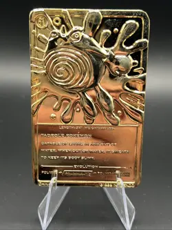 1999 Pokemon Burger King Poliwhirl 24K Gold Plated Limited Edition Card - Image 2