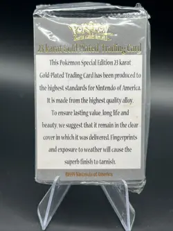 1999 Pokemon Burger King Poliwhirl 24K Gold Plated Limited Edition Card - Image 4