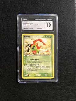 2005 Pokemon EX Unseen Forces 50 Yanma CGC 10 - Image 1