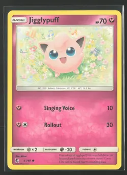 Jigglypuff 41/68 Common Hidden Fates Pokemon Moderately Played - Image 1