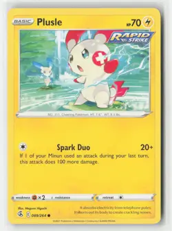 Plusle 089/264 Common Fusion Strike Pokemon Near Mint - Image 1