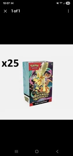 Pokemon Mega Evolution ASCENDED HEROES BOOSTER BUNDLE BOX CASE 25 ct (150 Packs) - Image 1