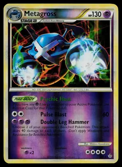 Pokemon Card - Metagross HGSS Unleashed 4/95 Holo Reverse Holo Rare - Image 1