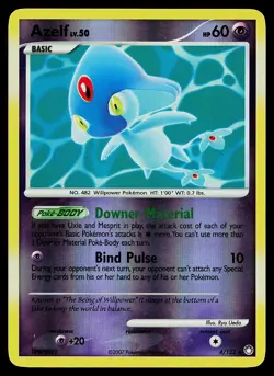 Pokemon Card - Azelf Mysterious Treasures 4/123 Holo Reverse Holo Rare - Image 1