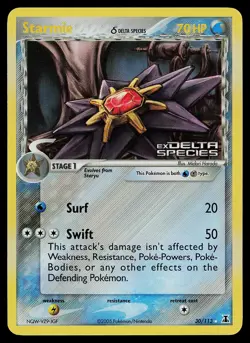 Pokemon Card - Starmie Delta Species 30/113 Reverse Holo Stamped - Image 1