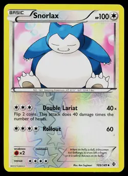 Pokemon Card - Snorlax Boundaries Crossed 109/149 Reverse Holo Uncommon - Image 1