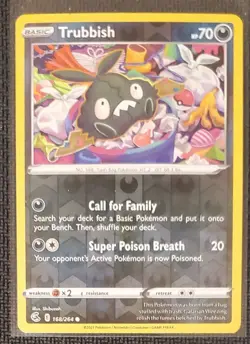 TRUBBISH 168/264 COMMON FUSION STRIKE POKEMON REVERSE HOLO NM - Image 1